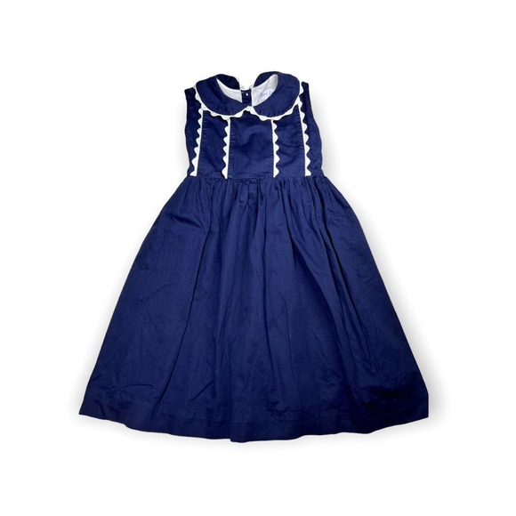 Rachel Riley Other - Rachel Riley Navy Blue A-line Collared Dress Girls 5